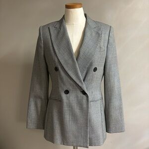 HUGO BUSCATI Collection women’s double breasted blazer petite houndstooth 10P